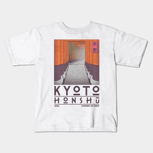 Kyoto, Honshu, Japan Kids T-Shirt by JDP Designs